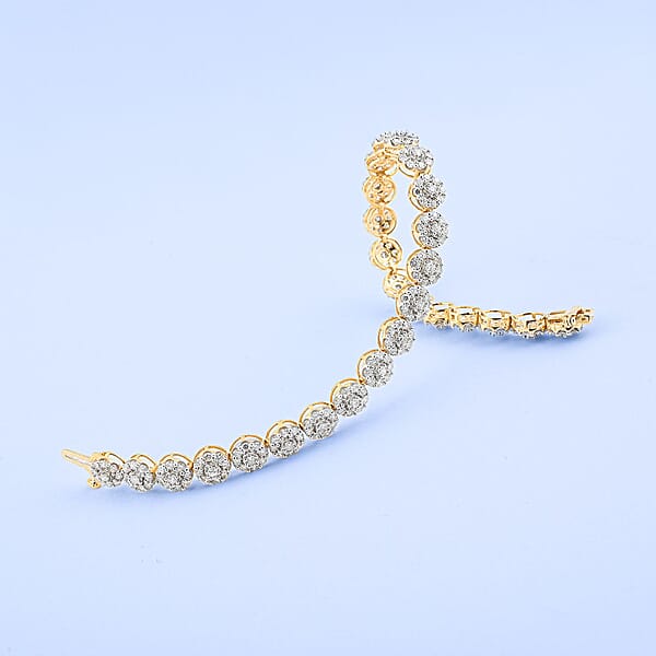 NY Closeout 14K Yellow Gold Diamond G-H I1 Bracelet (7.50 In) 18 Grams 5.00 Ctw