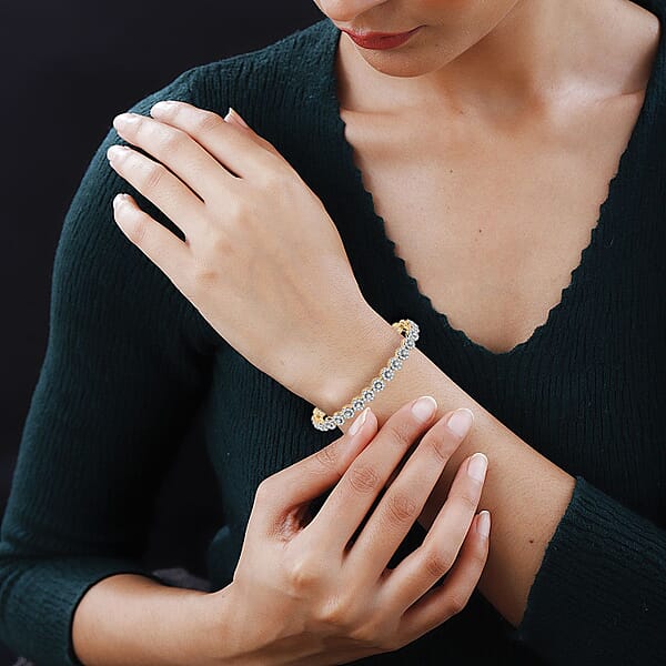 NY Closeout 14K Yellow Gold Diamond G-H I1 Bracelet (7.50 In) 18 Grams 5.00 Ctw