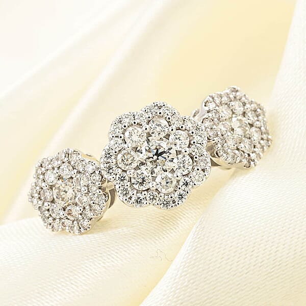NY Closeout I-J I2-I3 Diamond 1.00 Ctw Ring In 10K White Gold