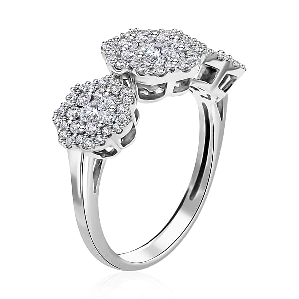 NY Closeout I-J I2-I3 Diamond 1.00 Ctw Ring In 10K White Gold