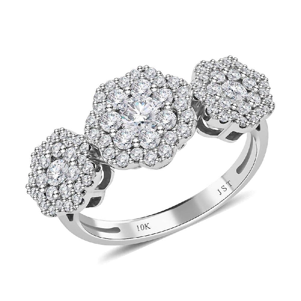 NY Closeout I-J I2-I3 Diamond 1.00 ctw Ring in 10K White Gold