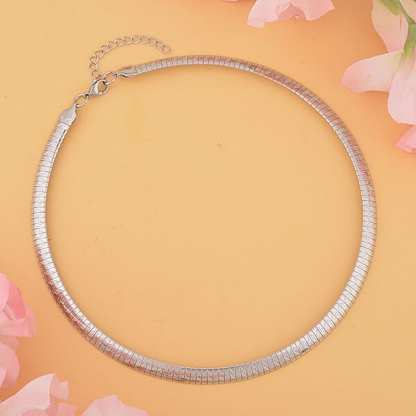 Omega Chain Necklace (18-20 Inches) In Stainless Steel Tarnish-Free Waterproof Sweat Proof Jewelry