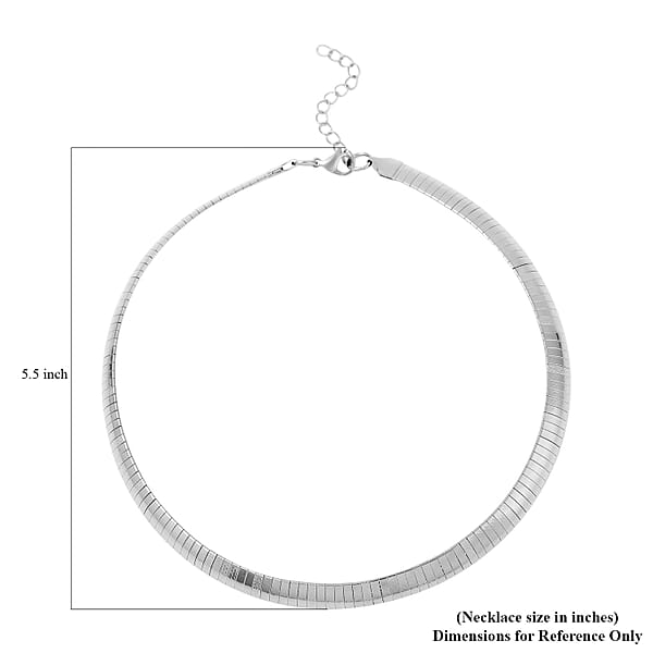 Omega Necklace In Stainless Steel 19.40 Grams 16-18 Inches