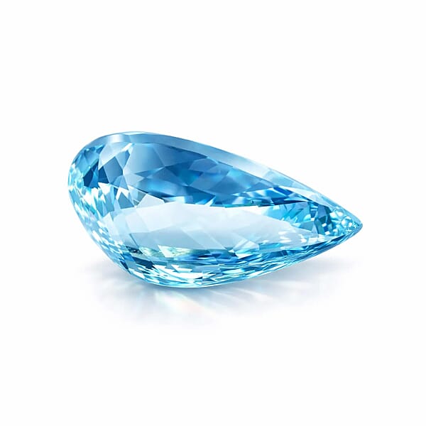 One Of A Kind Certified & Appraised AAAA Santa Maria Aquamarine (Pear Free Size) 4.42 Ctw