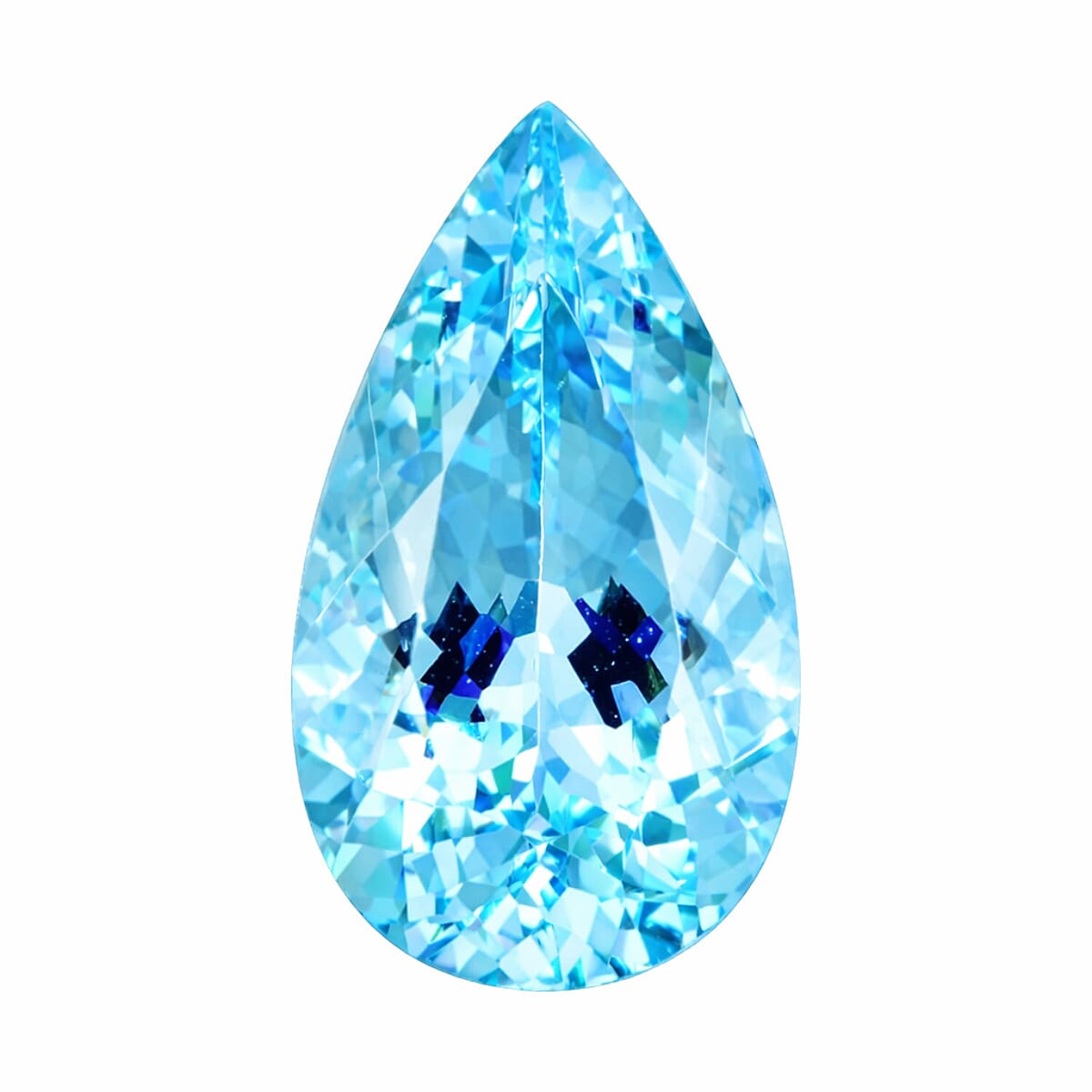 One Of A Kind Certified & Appraised AAAA Santa Maria Aquamarine (Pear Free Size) 4.42 ctw