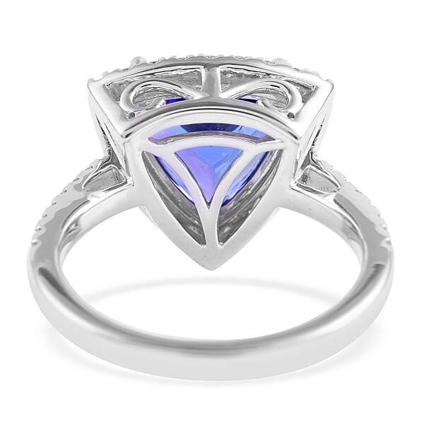One Of A Kind Rhapsody AAAA Tanzanite And Diamond E-F VS 5.80 Ctw Ring In 950 Platinum 8.35 Grams