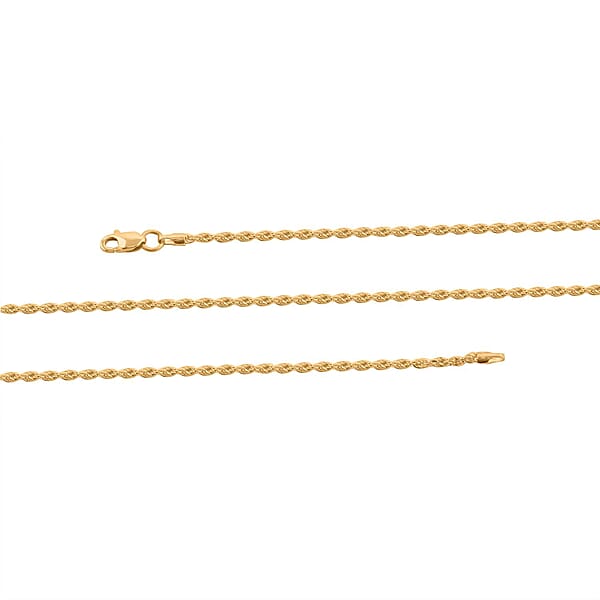 One Time Only 18K Yellow Gold 1.8 Mm Rope Necklace (20 Inches) (4.25 G)