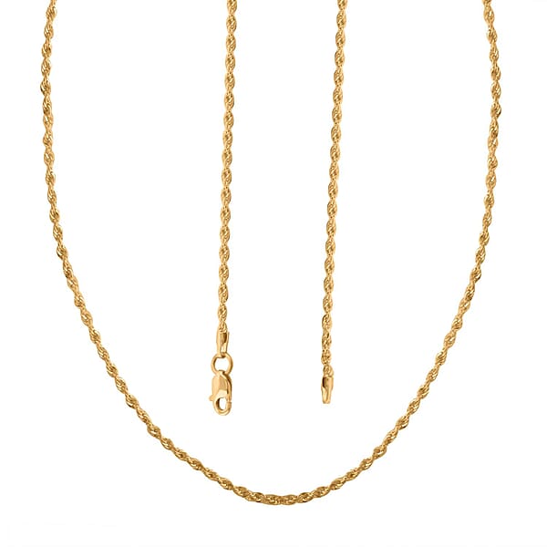 One Time Only 18K Yellow Gold 1.8 Mm Rope Necklace (20 Inches) (4.25 G)
