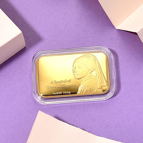 One Time Only 24K Gold A Symbol Of Grace And Elegance Embossed Sheet 31x45.5mm 10mg
