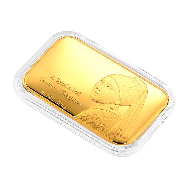 One Time Only 24K Gold A Symbol Of Grace And Elegance Embossed Sheet 31x45.5mm 10mg