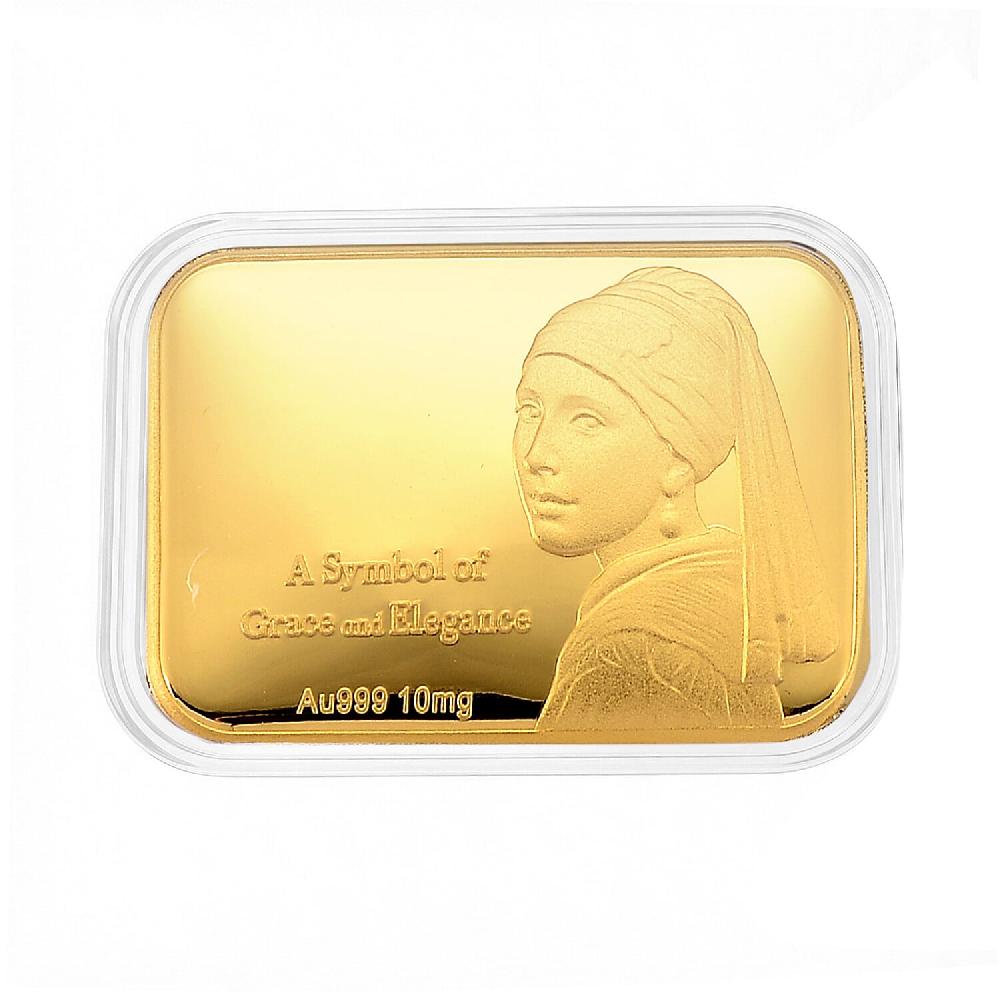 One Time Only 24K Gold A Symbol of Grace and Elegance Embossed Sheet 31x45.5mm 10mg