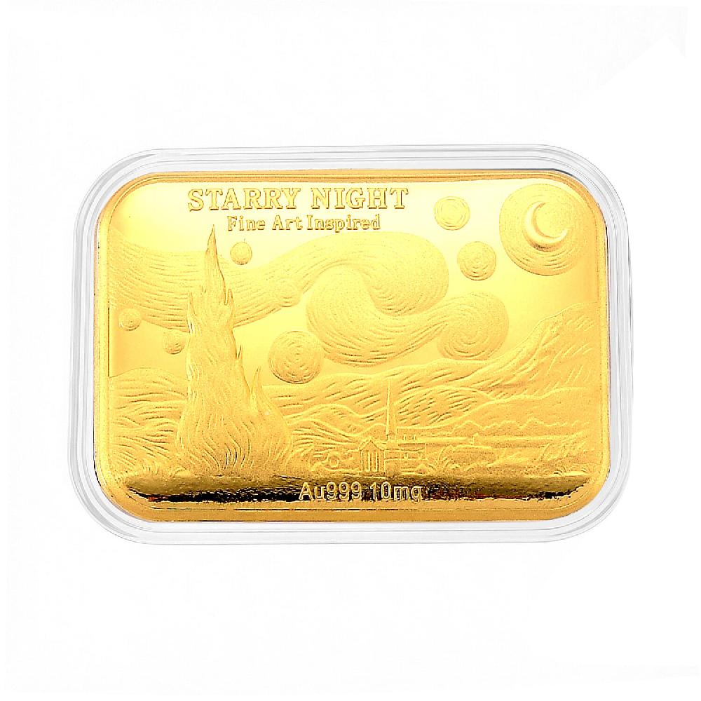 One Time Only 24K Gold Starry Night — Under a Sky of Wonder Embossed Gold Sheet