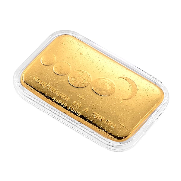 One Time Only 24K Golden Moon Phases A Symbol Of Life’s Journey Embossed Sheet 10mg