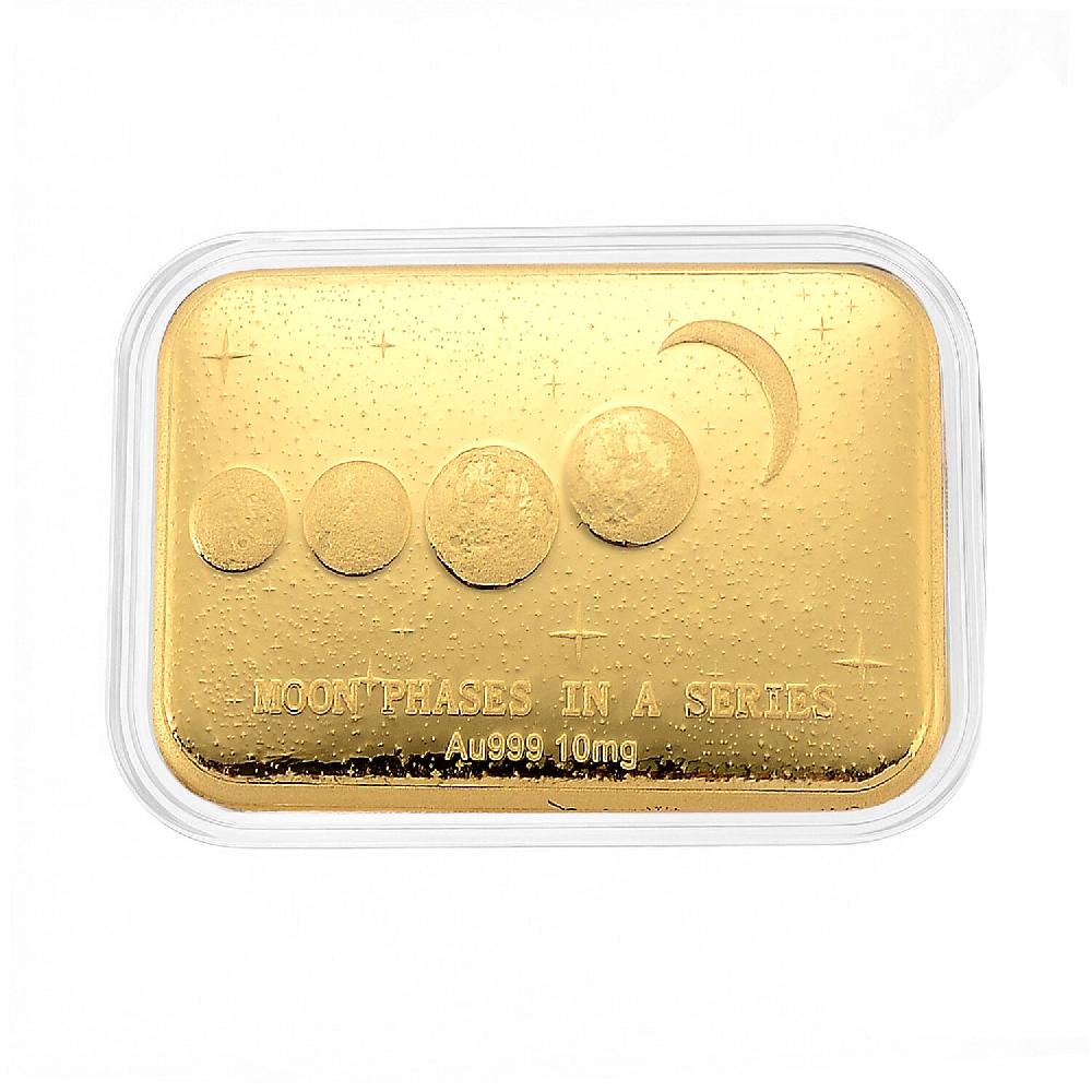 One Time Only 24K Golden Moon Phases A Symbol of Life’s Journey Embossed Sheet 10mg