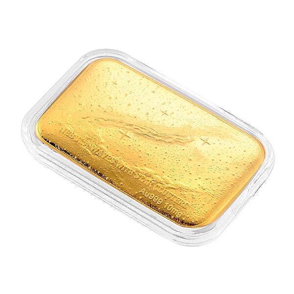 One Time Only 24K Golden Nebula Waves - Born Among The Stars Embossed Sheet 31x45.5mm 10mg