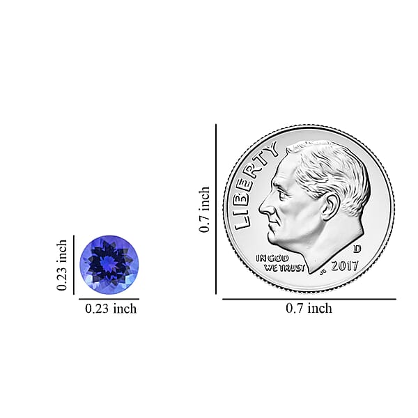 One Time Only AAAA Tanzanite (Rnd 6 Mm) 1.00 Ctw