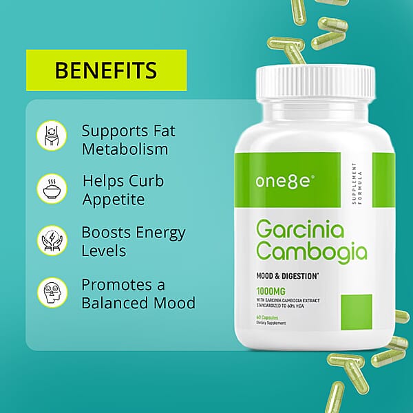One8e Garcinia Cambogia Mood & Digestion Supplement (60 Capsules) Made In US