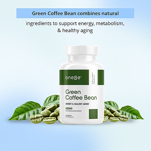 One8e Green Coffee Bean Energy & Healthy Aging Supplement (60 Capsules) Made In US