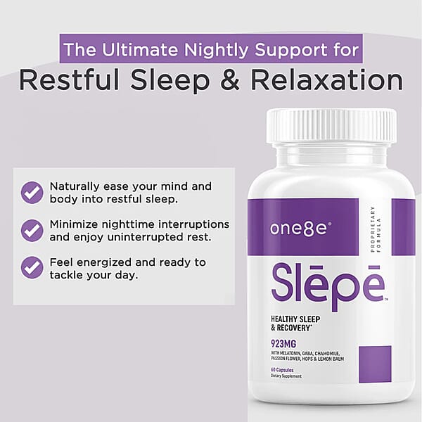 One8e Slepe Healthy Sleep & Recovery Supplement (60 Capsules) Made In US