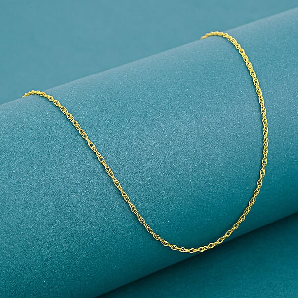 Oval Link Chain Necklace In 14K Yellow Gold Over Sterling Silver 1.3 Grams 30 Inches