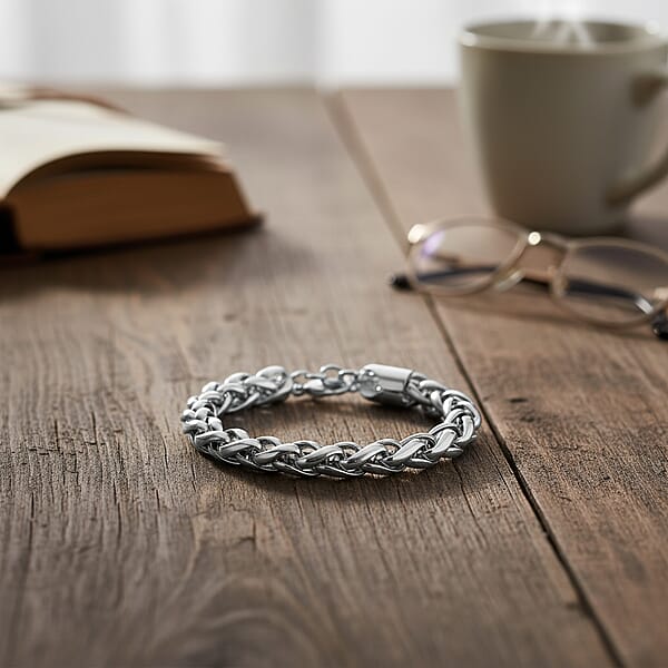 Palma Chain Bracelet In Stainless Steel (7.75-9.75In)