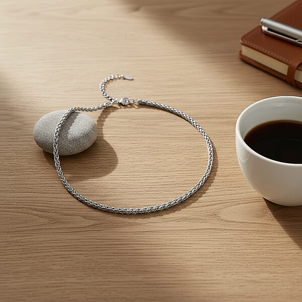 Palma Chain Necklace In Stainless Steel 20-22 Inches