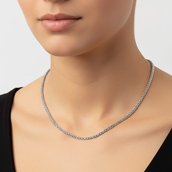 Palma Chain Necklace In Stainless Steel 20-22 Inches