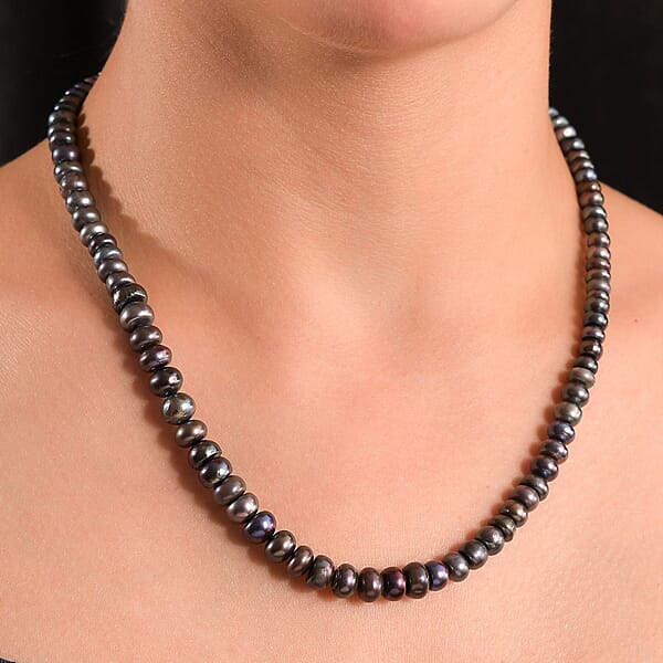 Peacock Pearl (D) Necklace In Stainless Steel 18 Inches