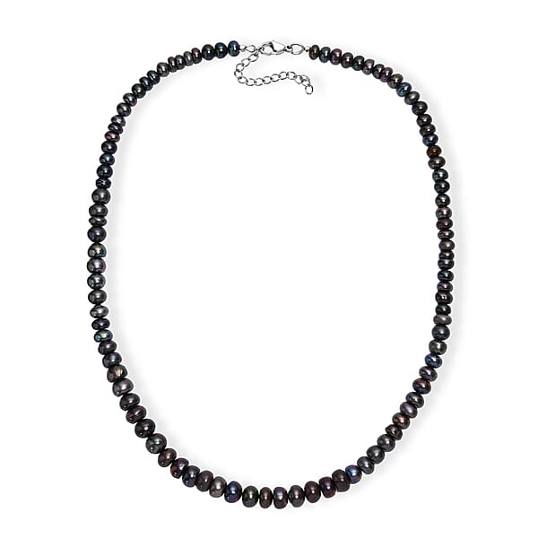 Peacock Pearl (D) Necklace In Stainless Steel 18 Inches
