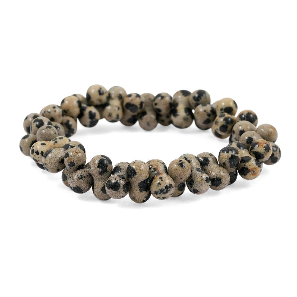 Peanut Dalmation Jasper Stretch Bracelet 116.90 ctw