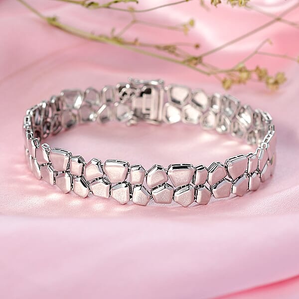 Pebble Path Bracelet In 950 Palladium 15 Grams (7.00 In)