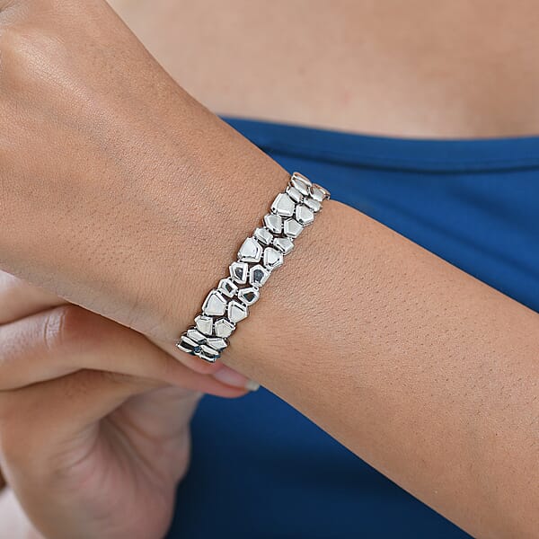 Pebble Path Bracelet In 950 Palladium 15 Grams (7.00 In)