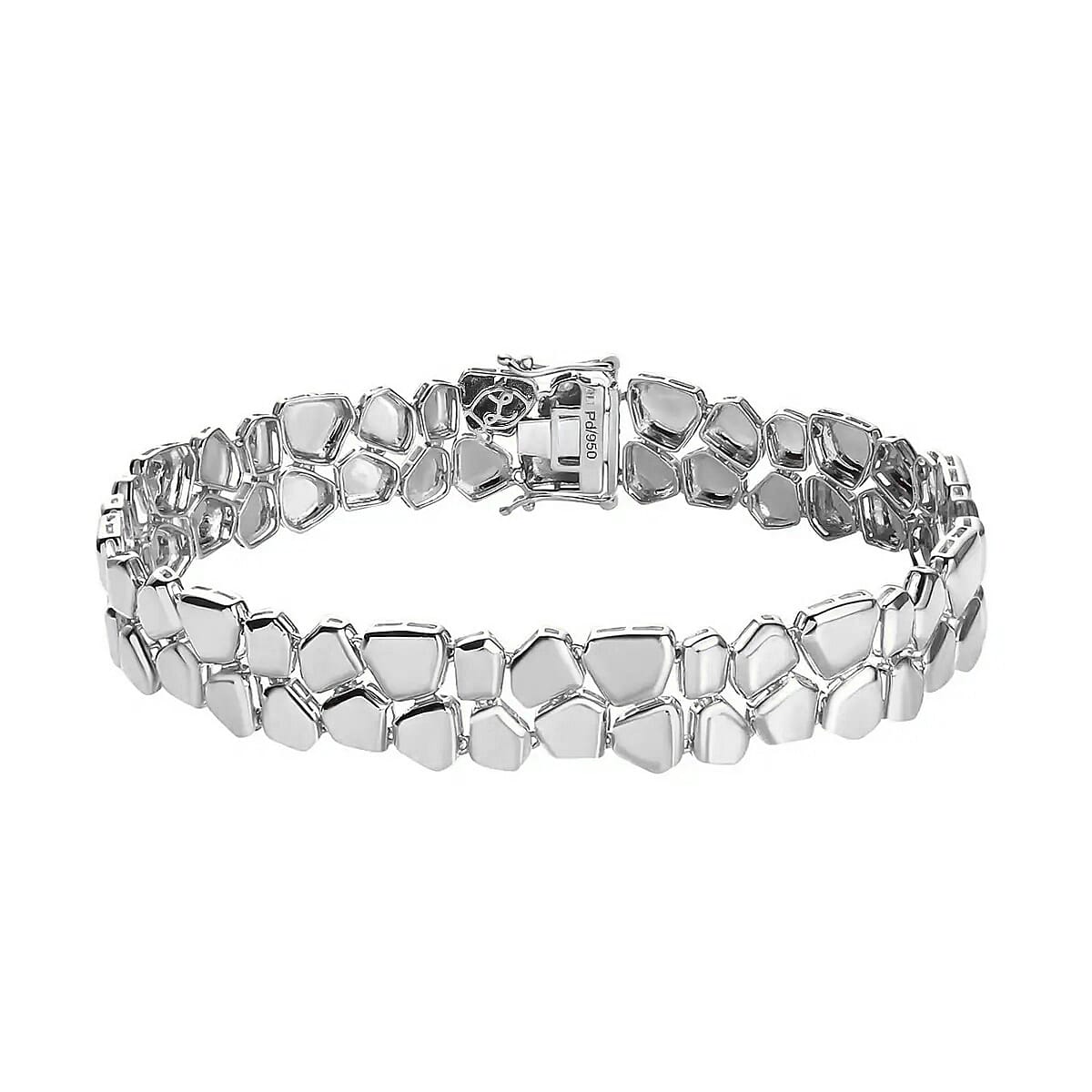 Pebble Path Bracelet in 950 Palladium 15 Grams (7.00 In)