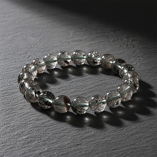 Phantom Quartz Beaded 100.00 Ctw Stretch Bracelet