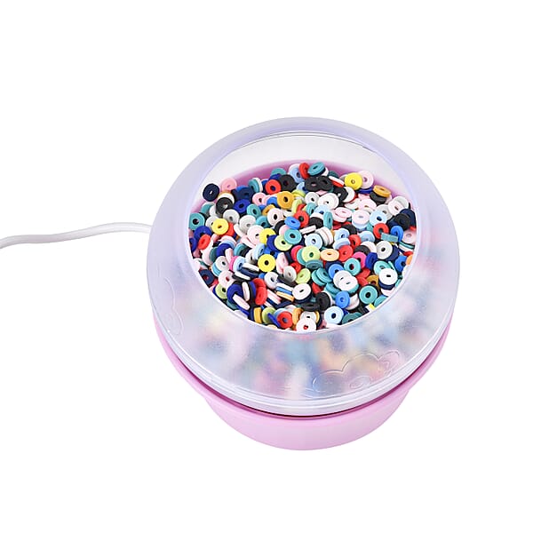 Pink Electric Beading Machine With Accessory