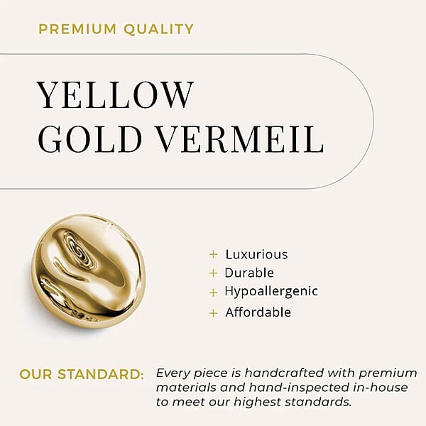 Poke Free Moissanite 0.50 Ctw Stud Earrings In Vermeil Yellow Gold Over Sterling Silver (Del. In 10-12 Days)
