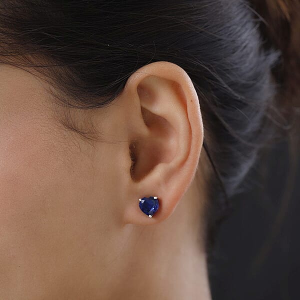 Premium Kashmir Kyanite Earrings In Platinum Over Sterling Silver 3.60 Ctw