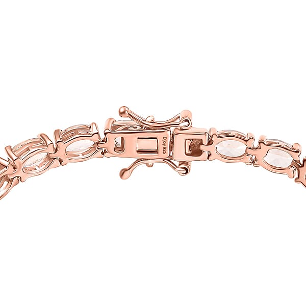 Premium Marropino Morganite 11.00 Ctw Tennis Bracelet In 18K Vermeil Rose Gold Over Sterling Silver (6.50 In)