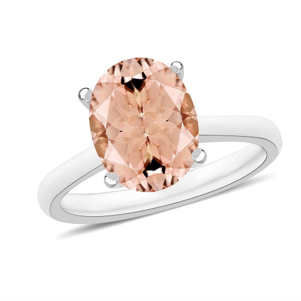 Premium Marropino Morganite 2.40 ctw Solitaire Ring in Platinum Over Sterling Silver (Del. in 10-12 Days)