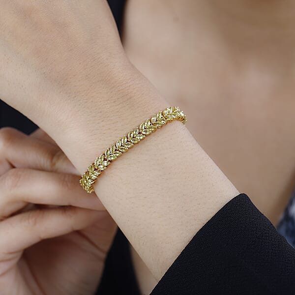 Premium Sava Sphene Bracelet In Vermeil Yellow Gold Over Sterling Silver (7.25 In) 10.85 Ctw