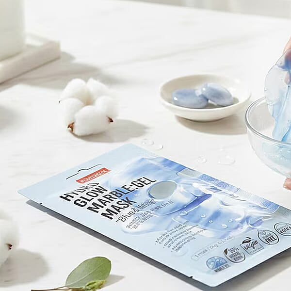 Purederm Set Of 6 Hydro Glow Marble Gel Mask (1pk X6)