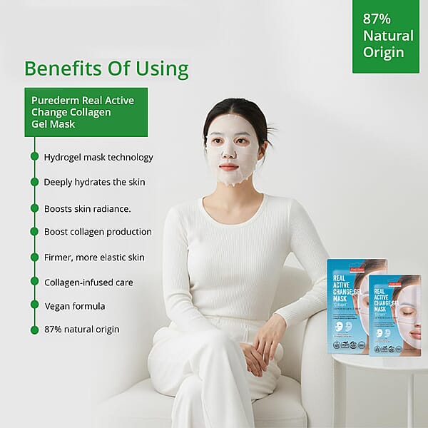 Purederm Set Of 6 Real Active Change (Collagen) Gel Mask (1pk X6)