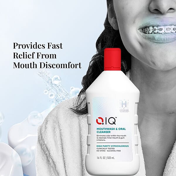 QIQ Mouthwash & Oral Cleanser (16oz) With Itch Relief Spray (3.4oz)