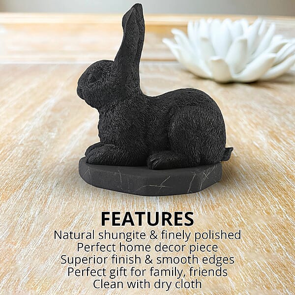 Rabbit Shungite Figurine Home Decor Figurine Decorative Figurine Living Room Decor