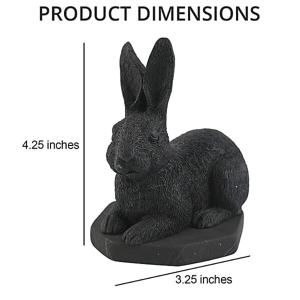 Rabbit Shungite Figurine Home Decor Figurine Decorative Figurine Living Room Decor