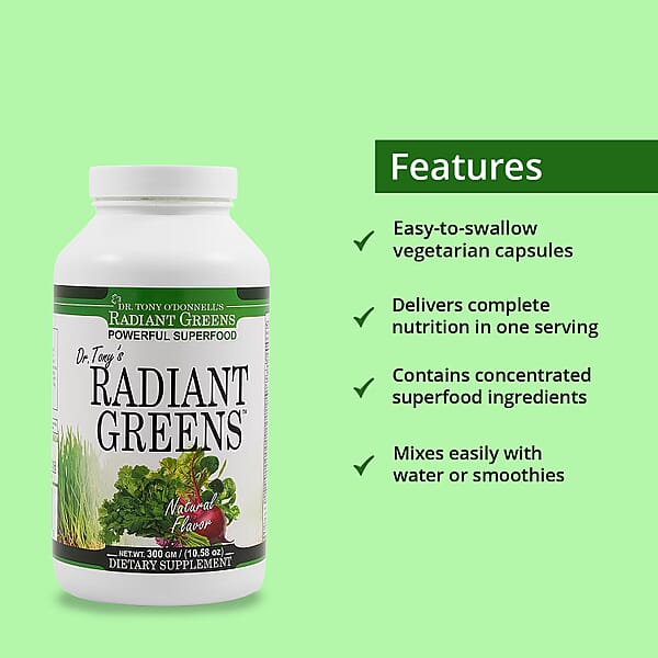 Radiant Greens Dr. Tonys Natural Flavor Dietary Supplement 10.58oz