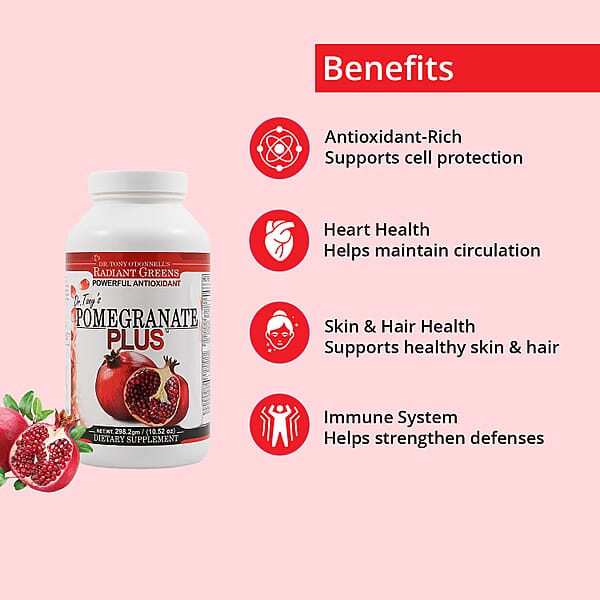 Radiant Greens Dr. Tonys Pomegranate Plus Dietary Supplement 10.52oz