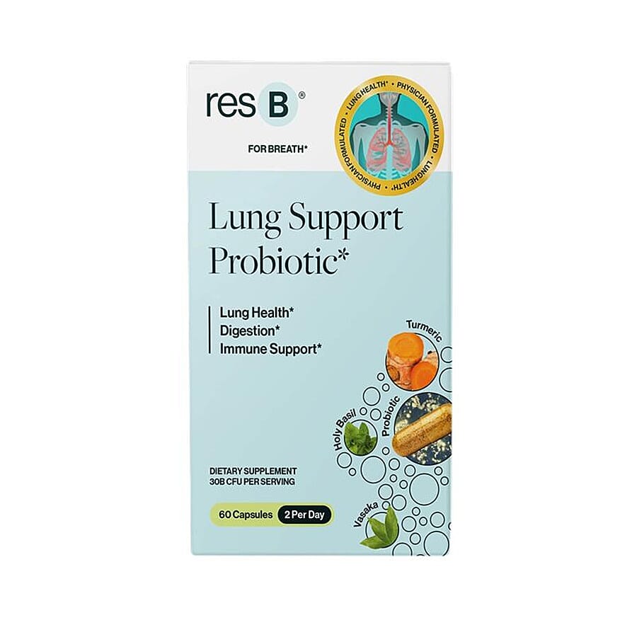 resB® Lung Support Probiotic Dietary Supplement (60 Capsules)