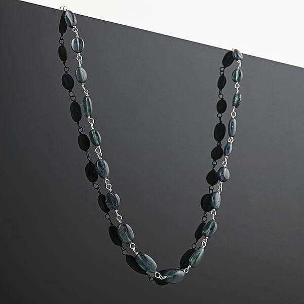 Rhapsody 950 Platinum AAAA Monte Belo Indicolite Beaded Necklace (18 Inches) 30.00 Ctw