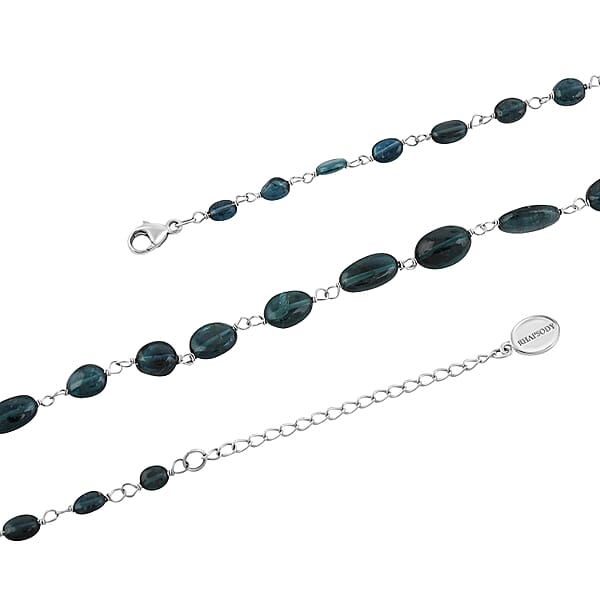 Rhapsody 950 Platinum AAAA Monte Belo Indicolite Beaded Necklace (18 Inches) 30.00 Ctw